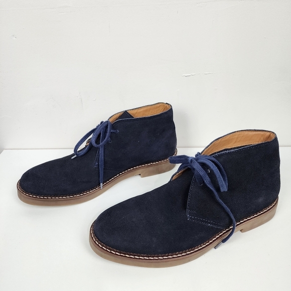 Reserved Blue and Tan Chukka Boots with Suede Finish, Nwob - Picture 1 of 7